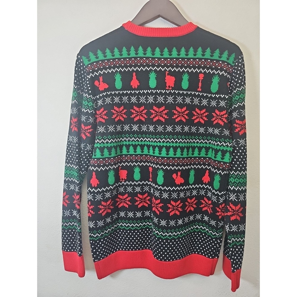 SpongeBob Patrick Star Christmas Ugly Sweater Men's‎ M Black Holiday Nickelodeon - Picture 2 of 11